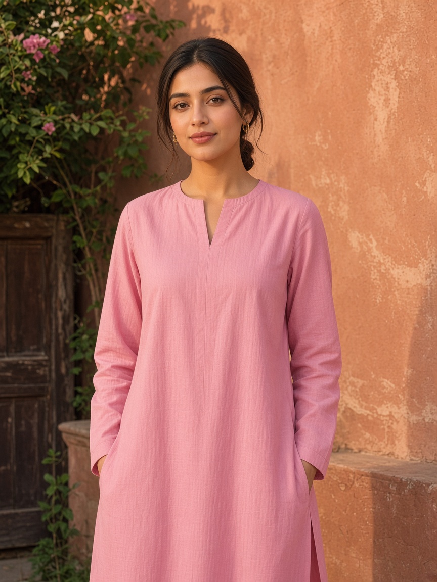 Long Soft Overshirt — three-quarter